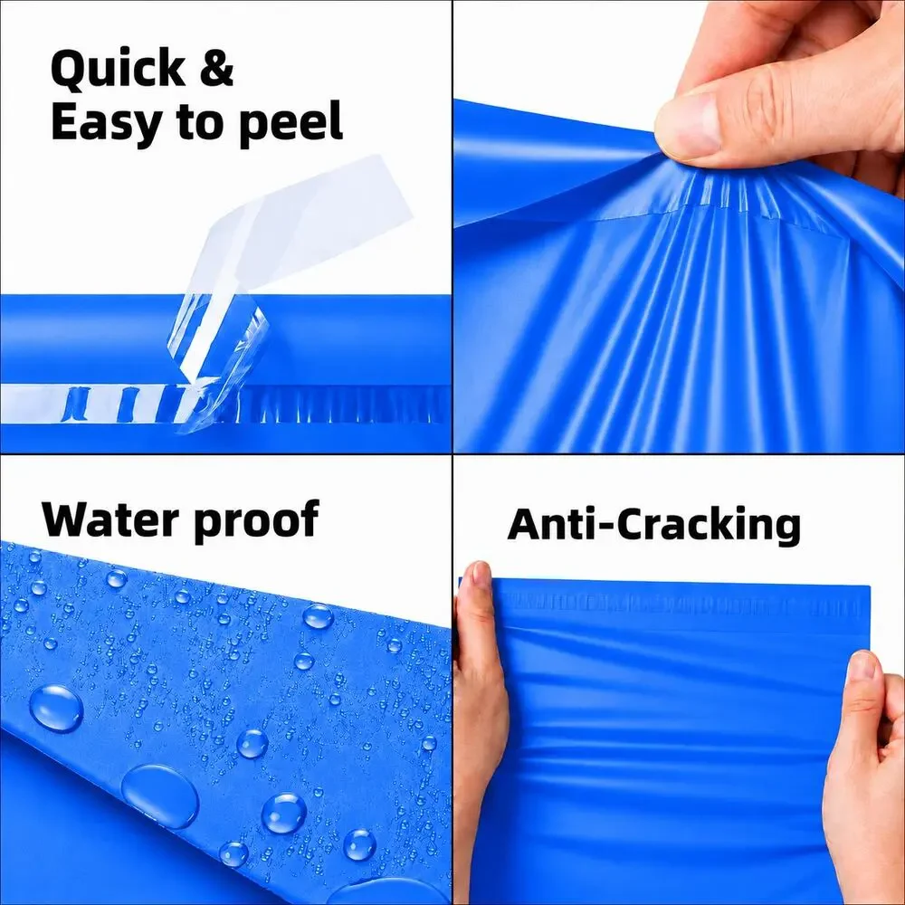 POLYMAILERS BLUE SHIPPING BAGS (10 PACK) 12